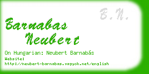 barnabas neubert business card